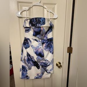 Strapless formal cocktail dress